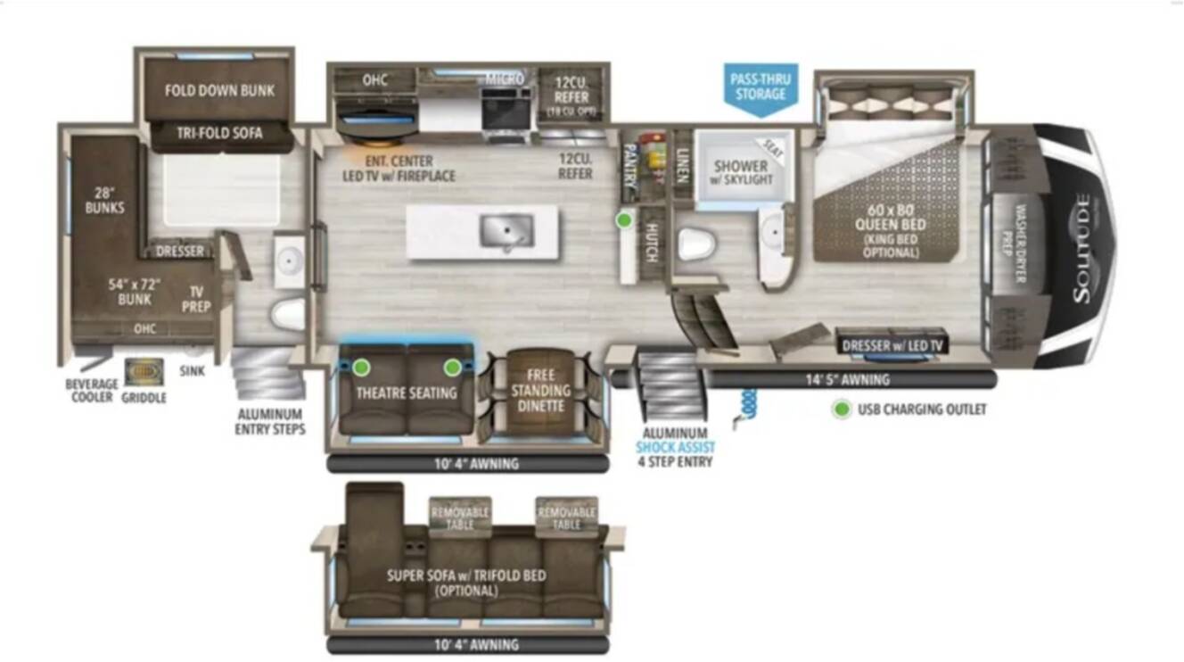 A photo of this 2021 Grand Design SOLITUDE S-CLASS 3740BH