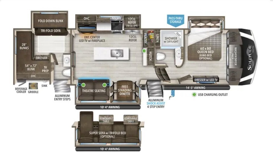 A photo of this 2021 Grand Design SOLITUDE S-CLASS 3740BH
