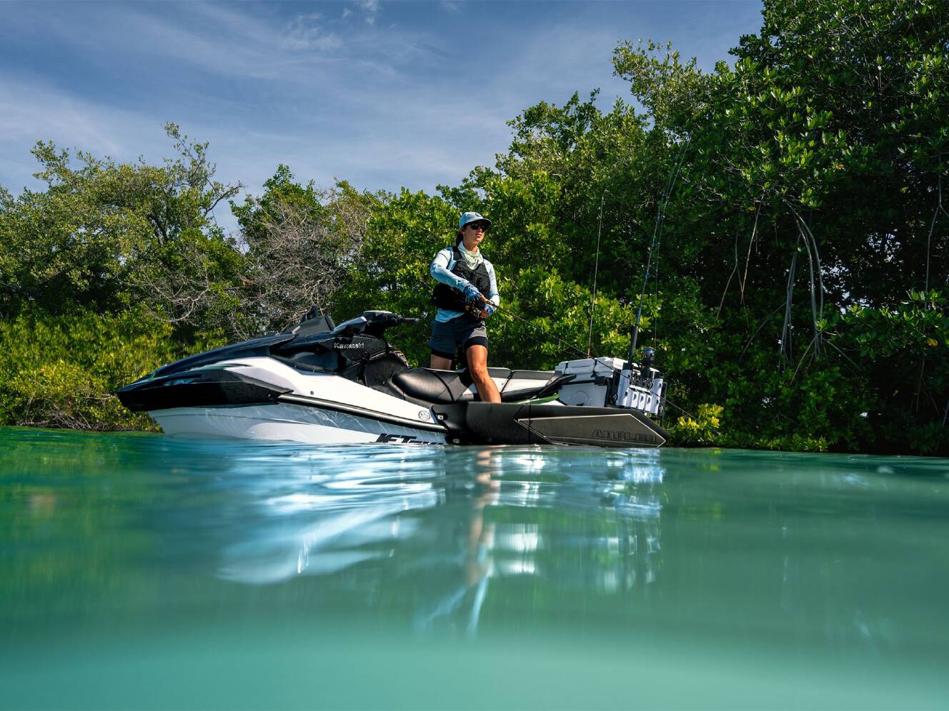 A photo of this 2025 Kawasaki Jet Ski® Ultra® 160LX-S Angler