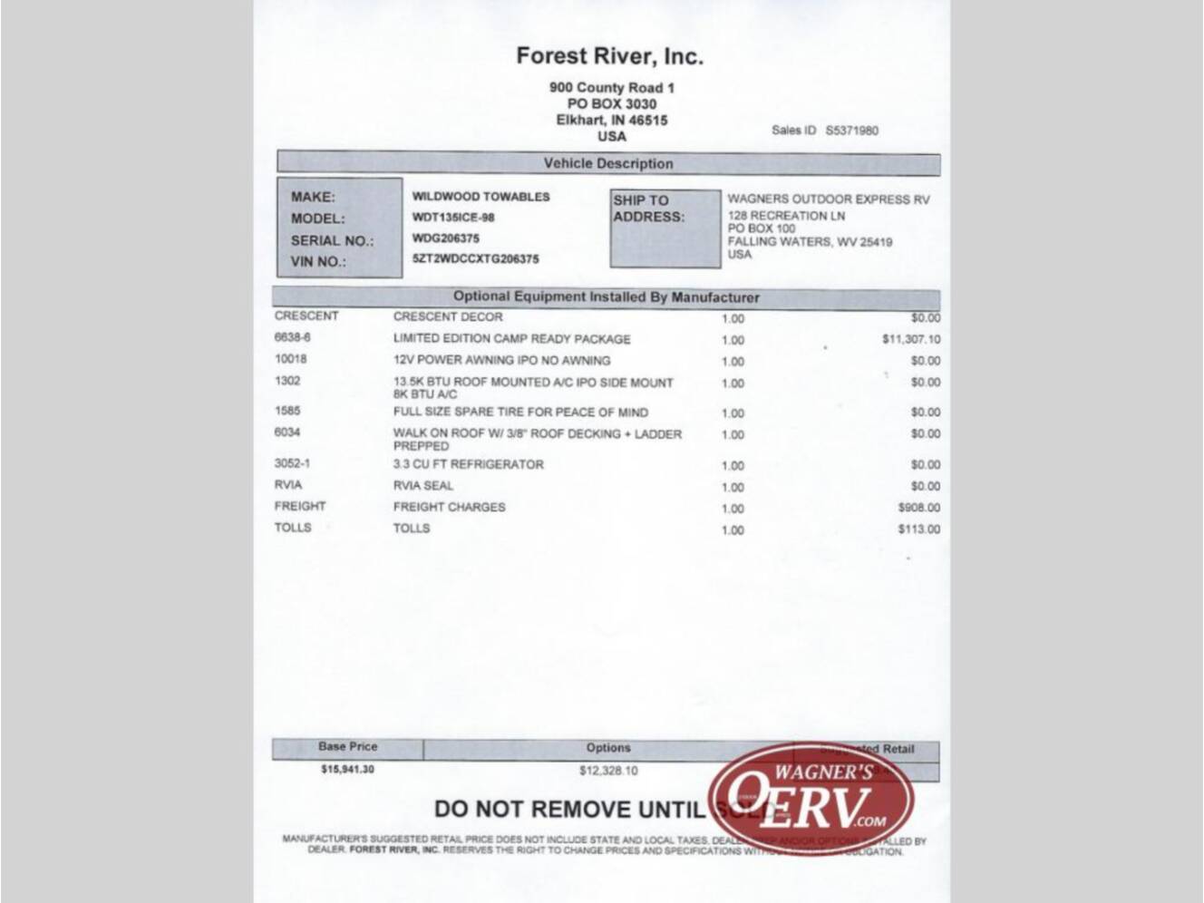 A photo of this 2026 Forest River Rv Wildwood FSX 135ICE