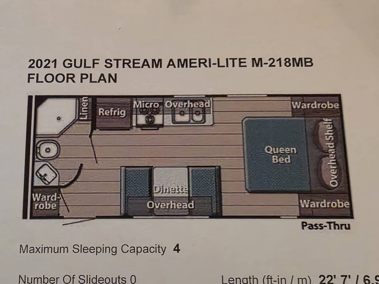A photo of this 2021 Gulf Stream AMERI-LITE 218MB
