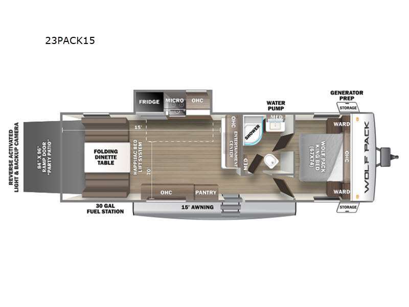 2021 Forest River Rv Cherokee Wolf Pack 23PACK15 in topeka KS