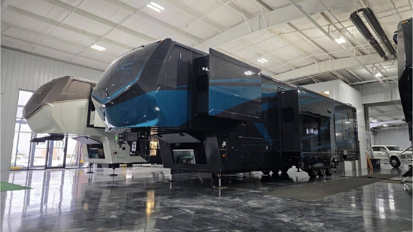 A photo of this 2026 Luxe TOY HAULER 48FB