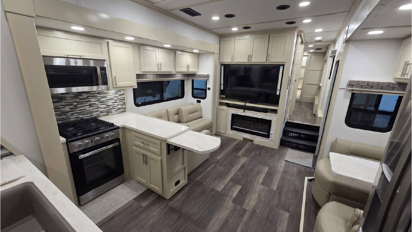 A photo of this 2026 Luxe TOY HAULER 48FB