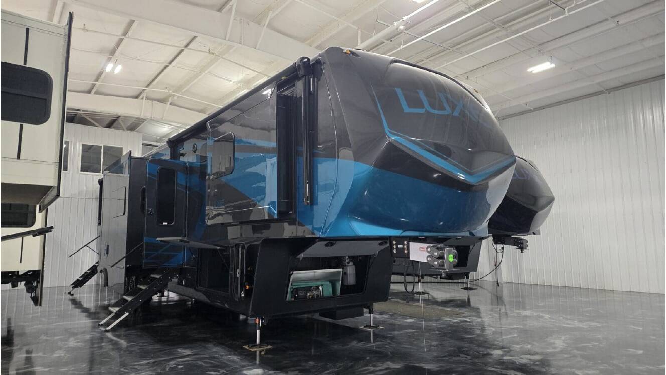 A photo of this 2026 Luxe TOY HAULER 48FB