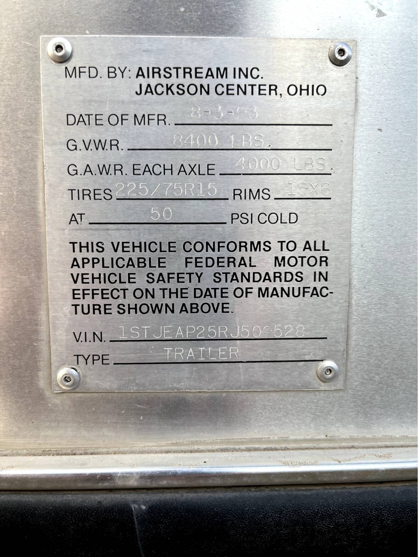 A photo of this 1994 Airstream CLASSIC 30