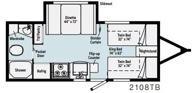 2022 Winnebago Micro Minnie Flx 2108TB in cleburne TX