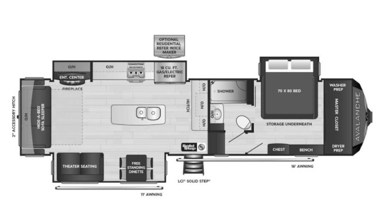 2022 Keystone AVALANCHE 322RL in magnolia DE