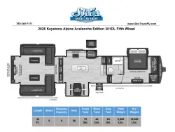 2026 Keystone Alpine Avalanche Edition 381DL
