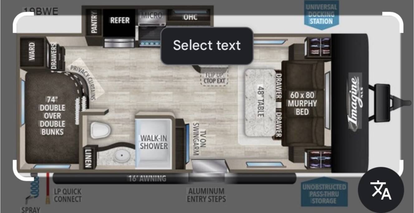 A photo of this 2019 Grand Design IMAGINE XLS 19BWE