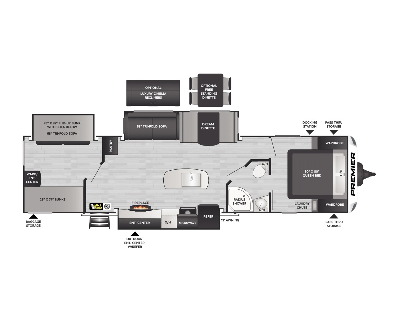 2021 Keystone BULLET PREMIER ULTRA LIGHT 34BHPR in windsor CO