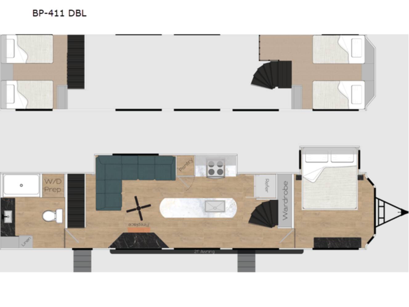 A photo of this 2026 Recreation By Design Baypoint BP-411 DBL