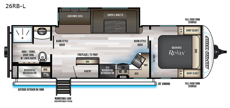 2020 Forest River Rv Cherokee Alpha Wolf 26RB-L in saegertown PA