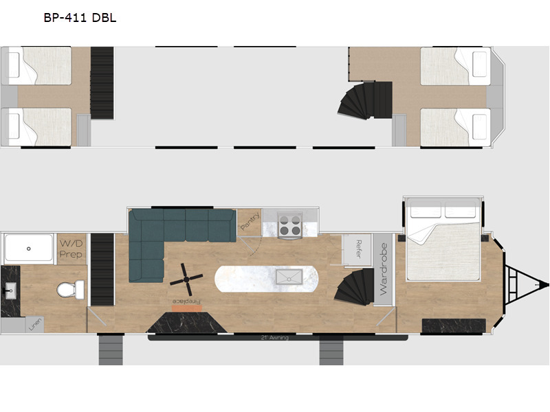 A photo of this 2026 Recreation By Design Baypoint BP-411 DBL