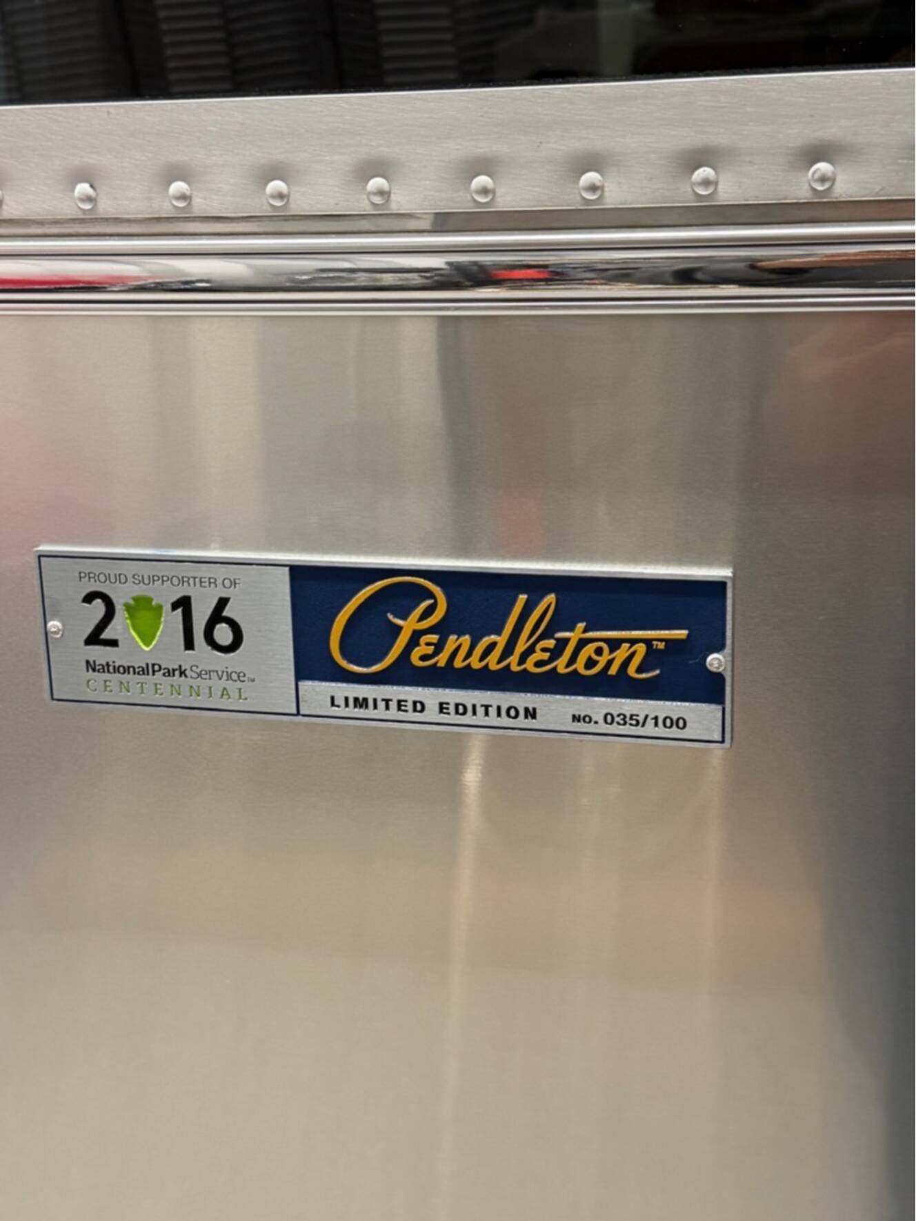 A photo of this 2016 Airstream PENDLETON 27FB