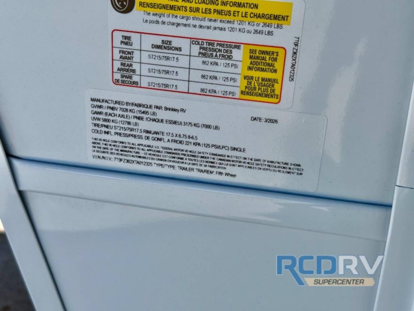 A photo of this 2026 Brinkley Model Z 3200