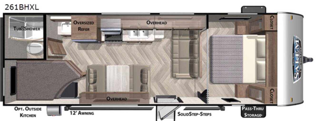 A photo of this 2020 Forest River Rv Salem Cruise Lite 261BHXL