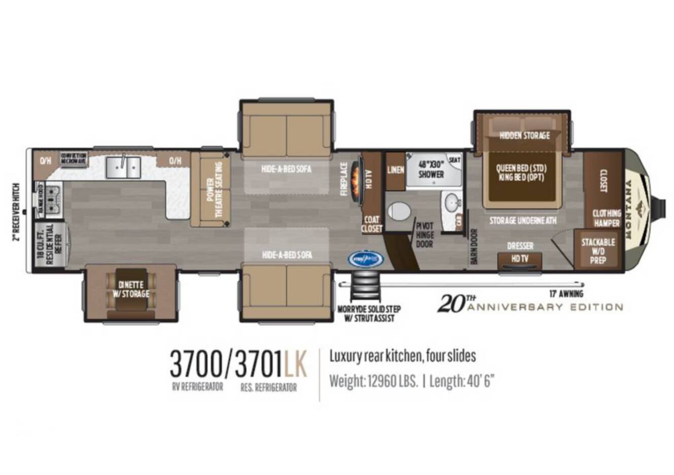 A photo of this 2019 Keystone Montana 3700LK