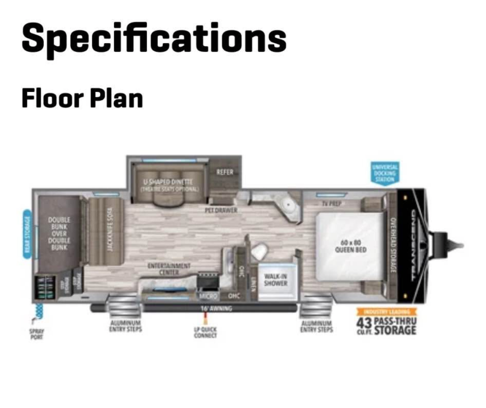 A photo of this 2022 Grand Design TRANSCEND XPLOR 265BH