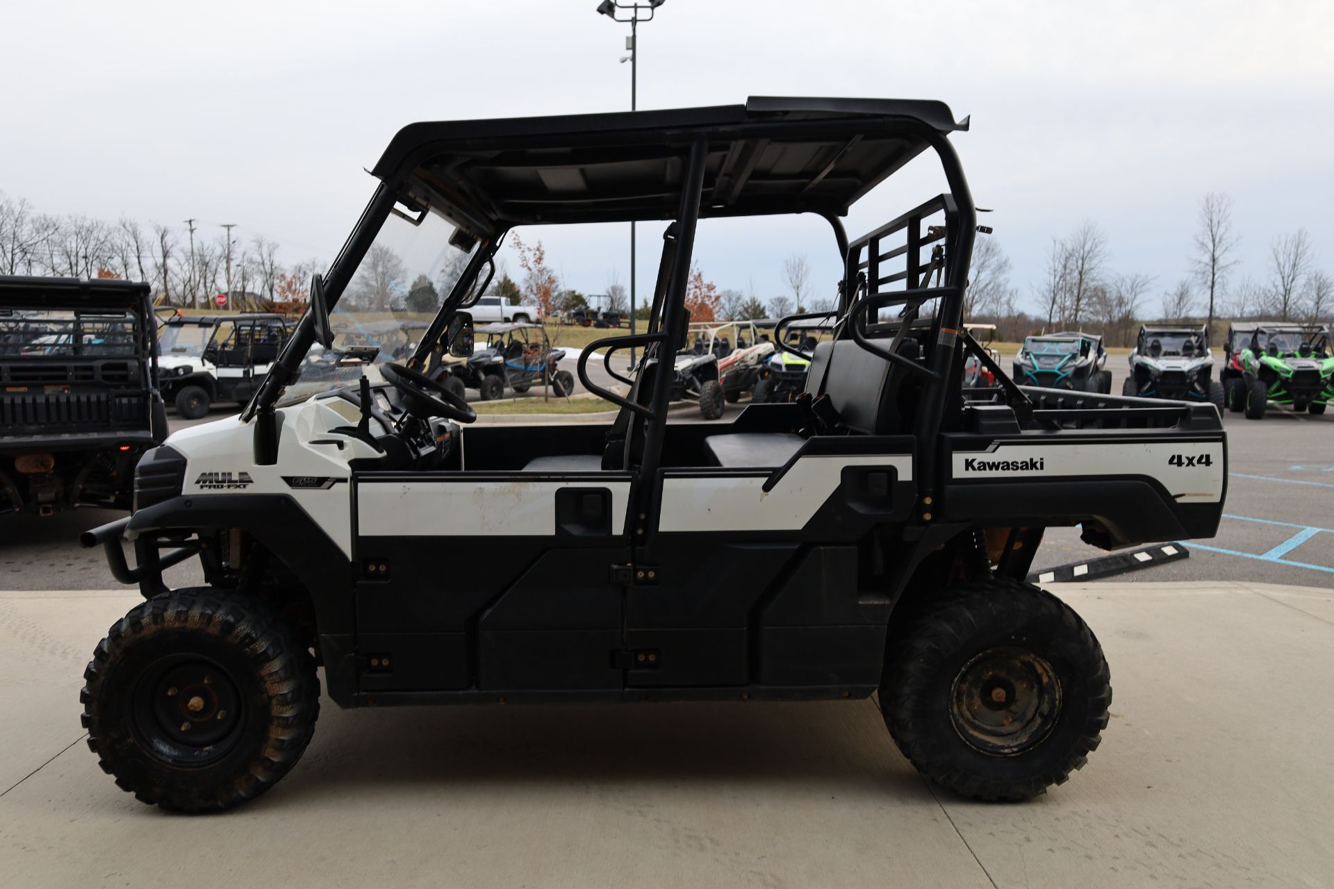 Used White Kawasaki Mule Pro-Fxt Eps Four Wheelers For Sale - ATV