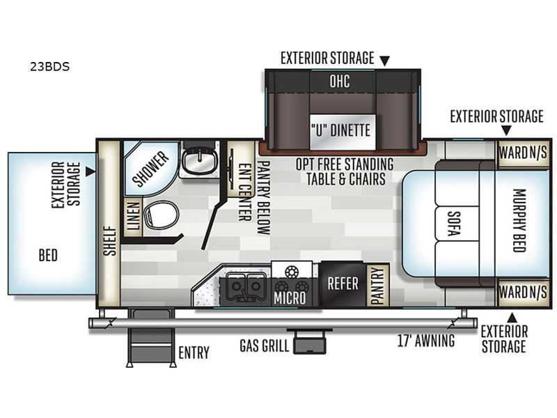 2019 Forest River Rv Rockwood Roo 23BDS in raynham MA