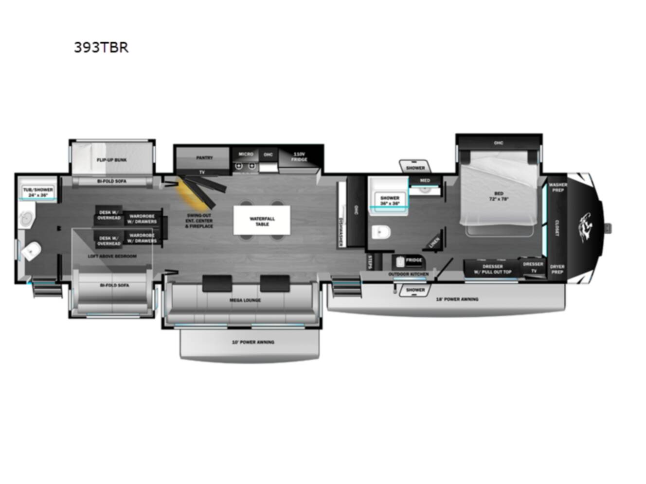 A photo of this 2026 Open Range Rv Open Range 3X 393TBR
