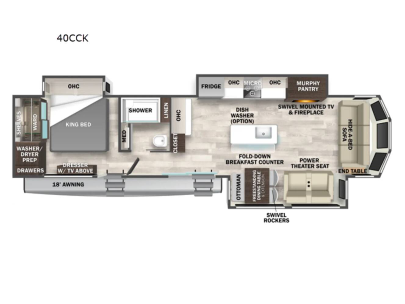 A photo of this 2026 Forest River Rv Cedar Creek Cottage 40CCK