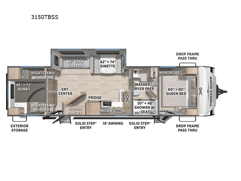A photo of this 2026 Forest River Rv SolAire 3150TBSS