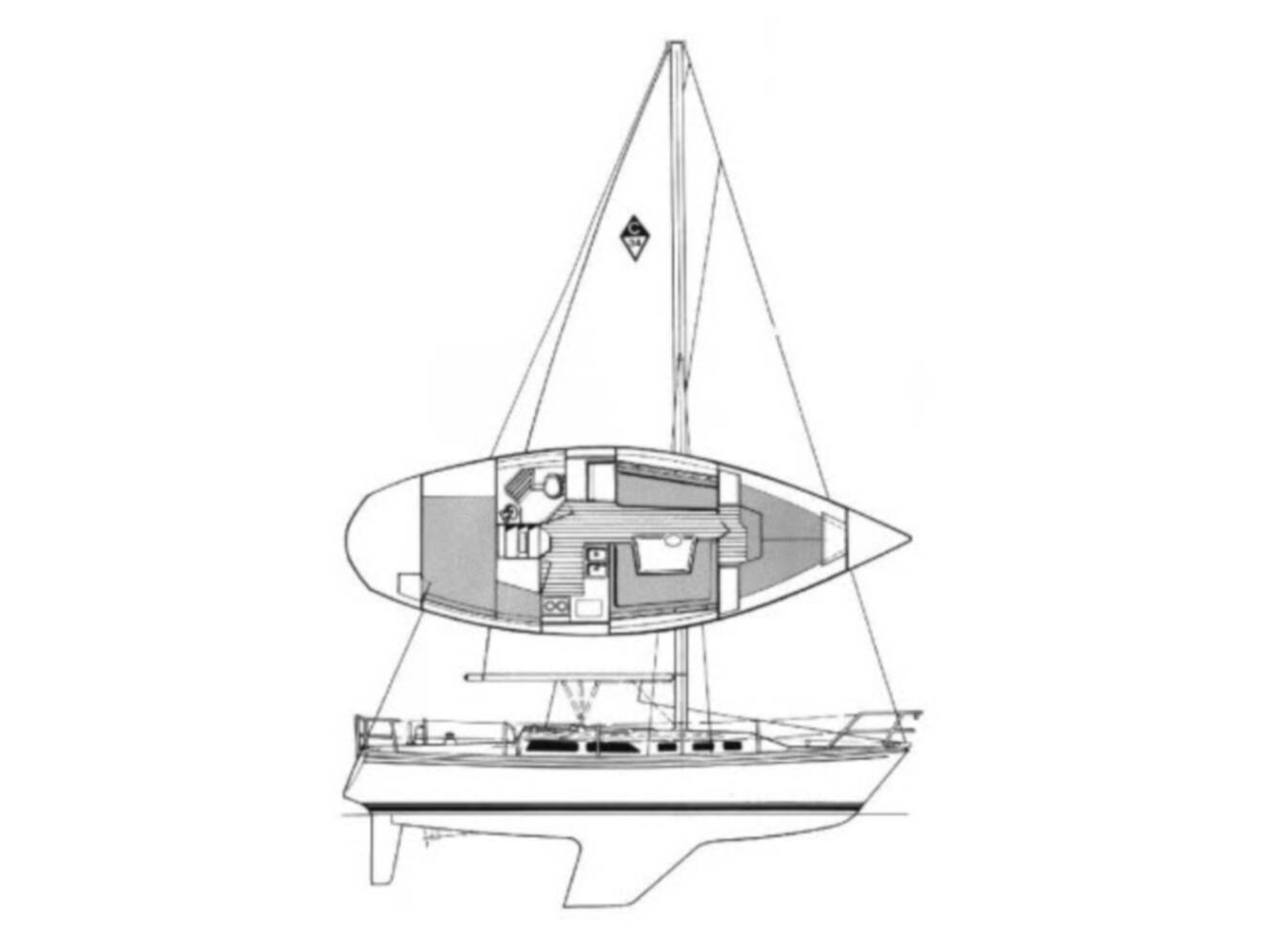 A photo of this 1989 Catalina 34 Tall Rig