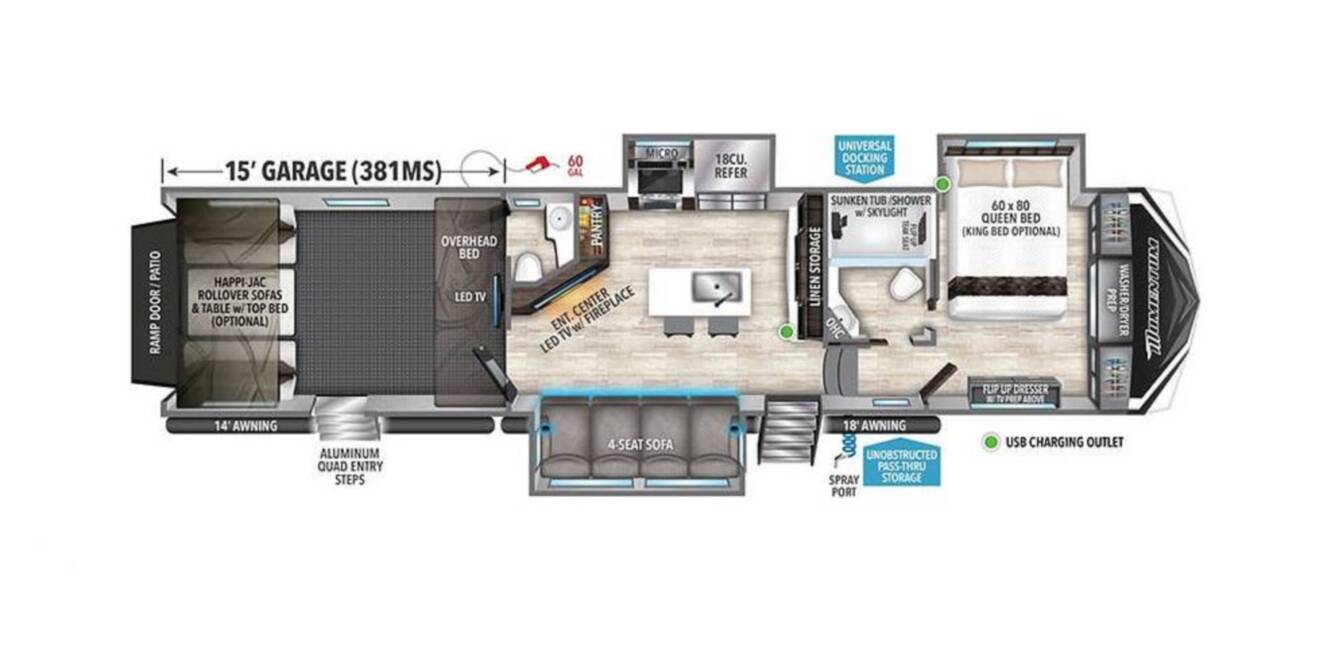 A photo of this 2023 Grand Design Momentum 381MS-R