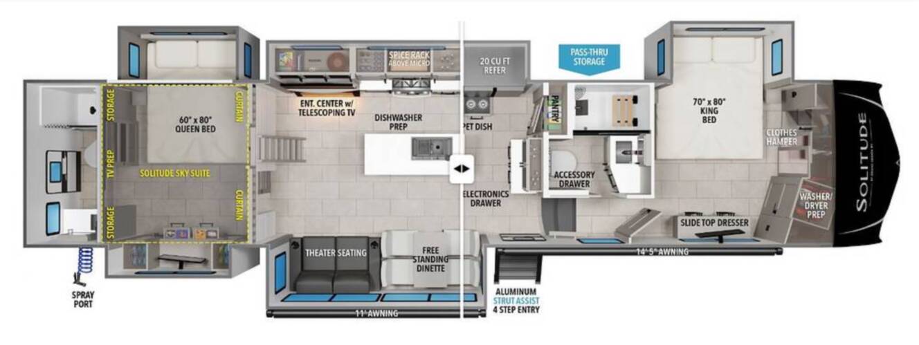 A photo of this 2023 Grand Design Solitude 391DL