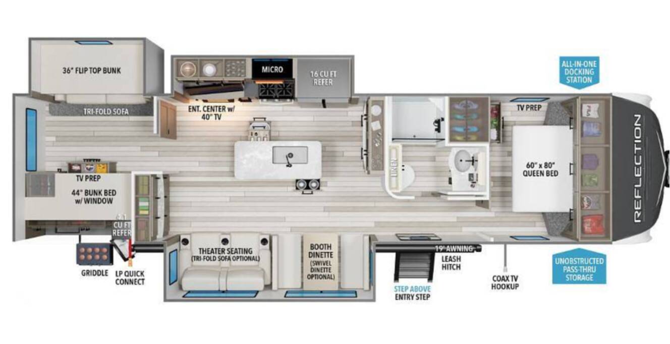 A photo of this 2021 Grand Design Reflection 312BHTS
