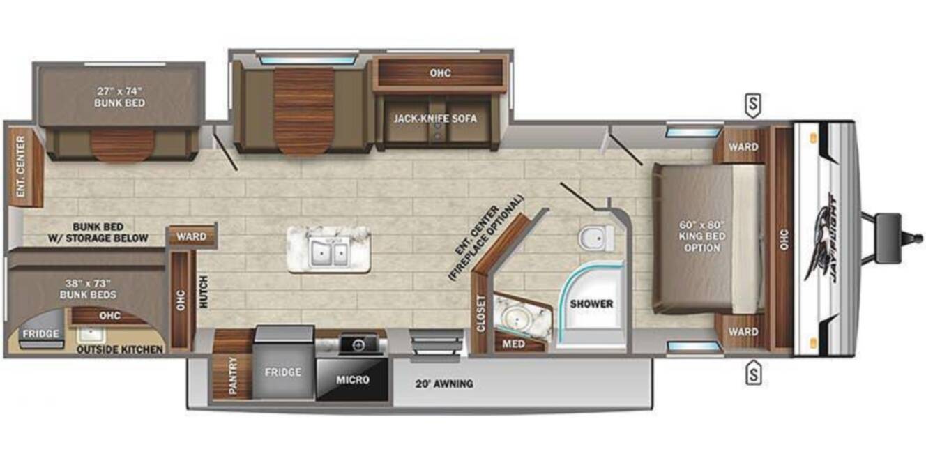 A photo of this 2022 Jayco Jay Flight 33RBTS