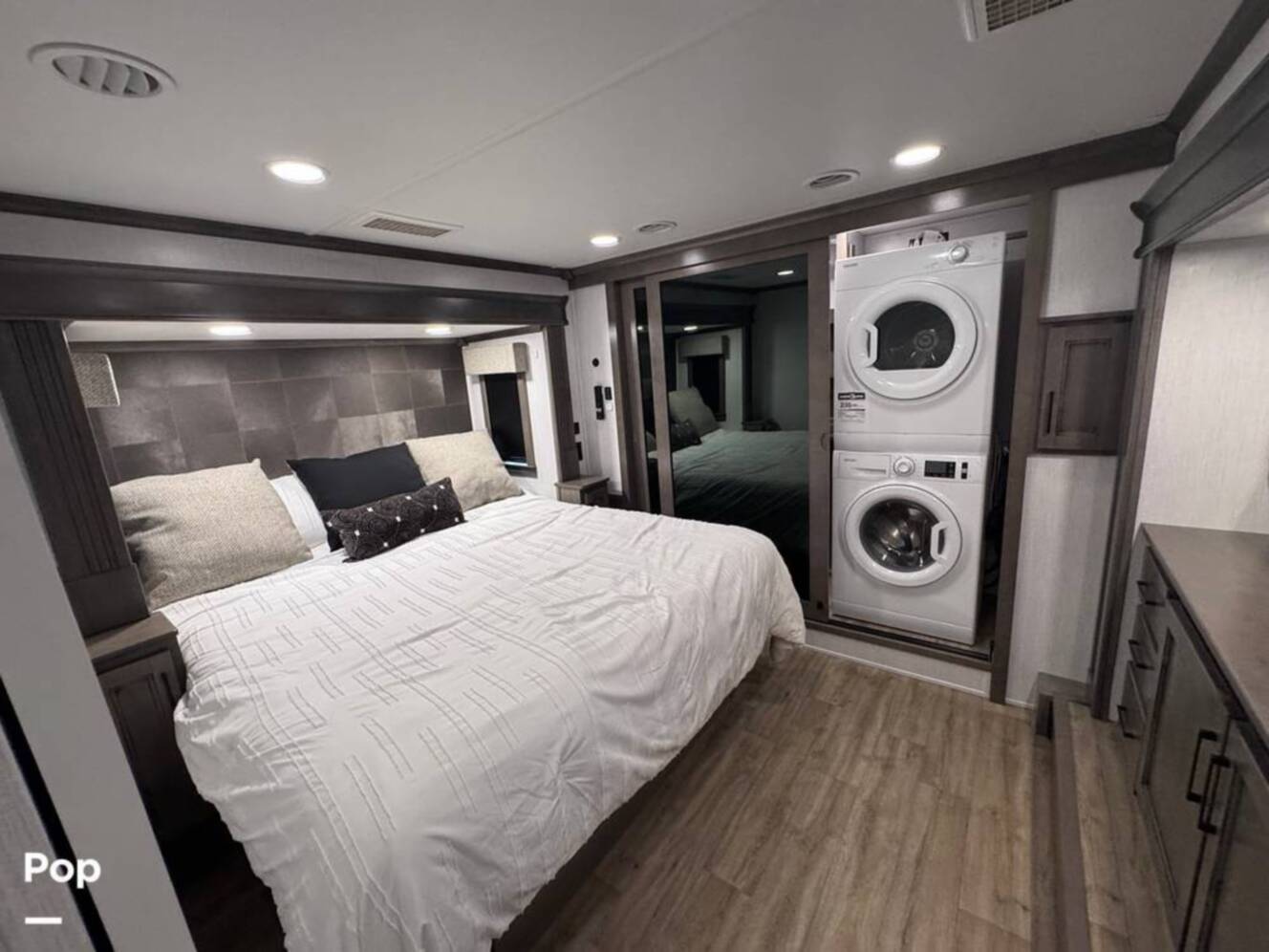 A photo of this 2023 Forest River Riverstone 45BATH Toy Hauler