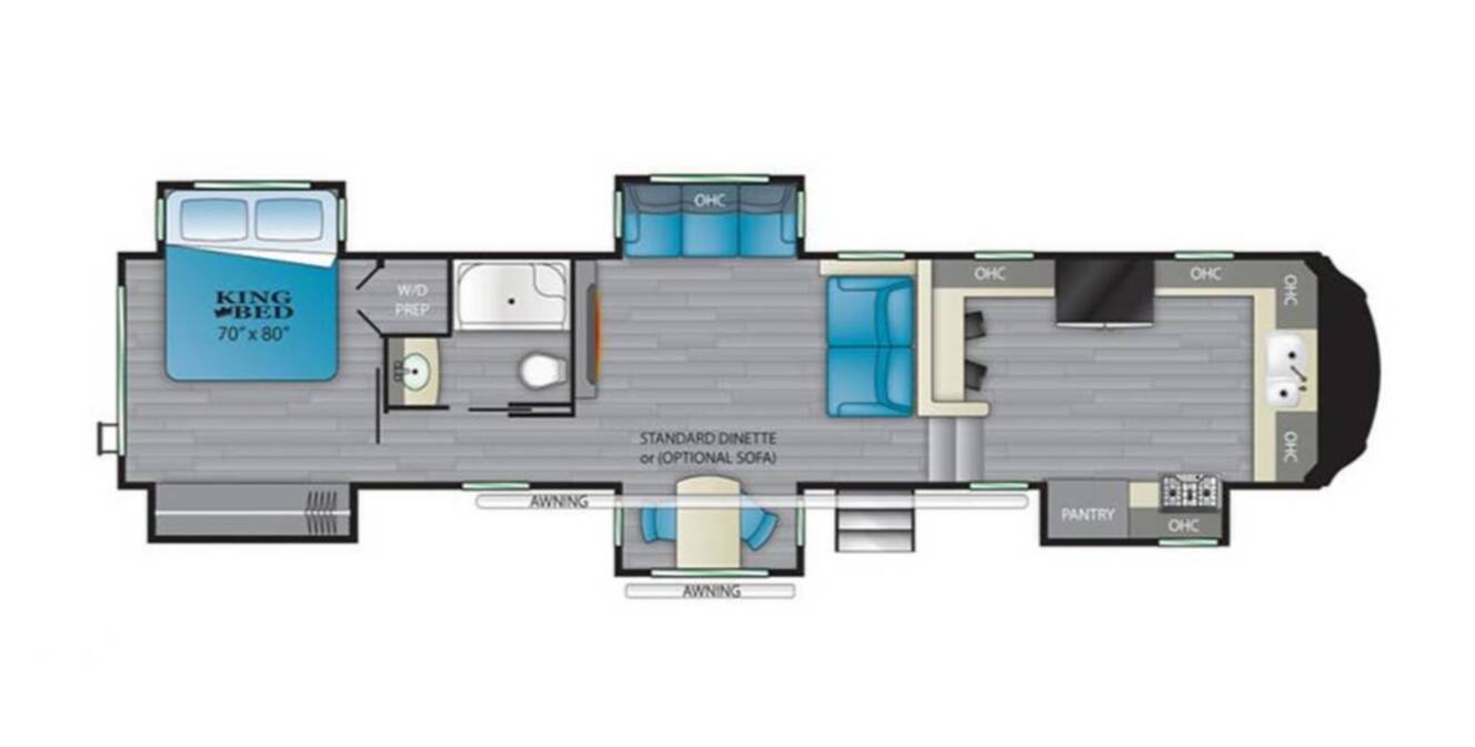 A photo of this 2021 Heartland Bighorn 3995FK