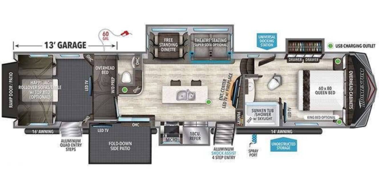 A photo of this 2023 Grand Design Momentum 399TH