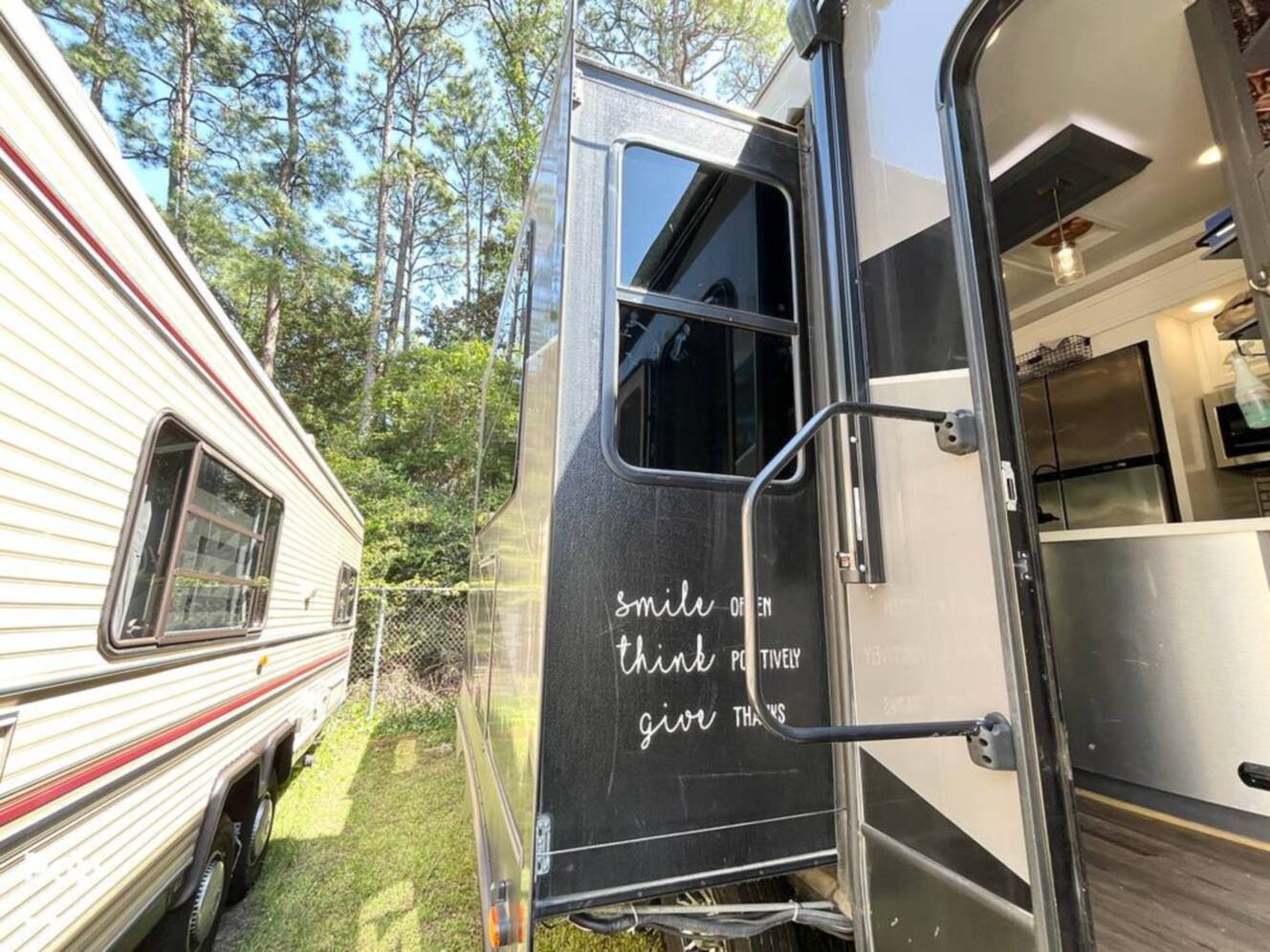 A photo of this 2021 Dutchmen Voltage 4205