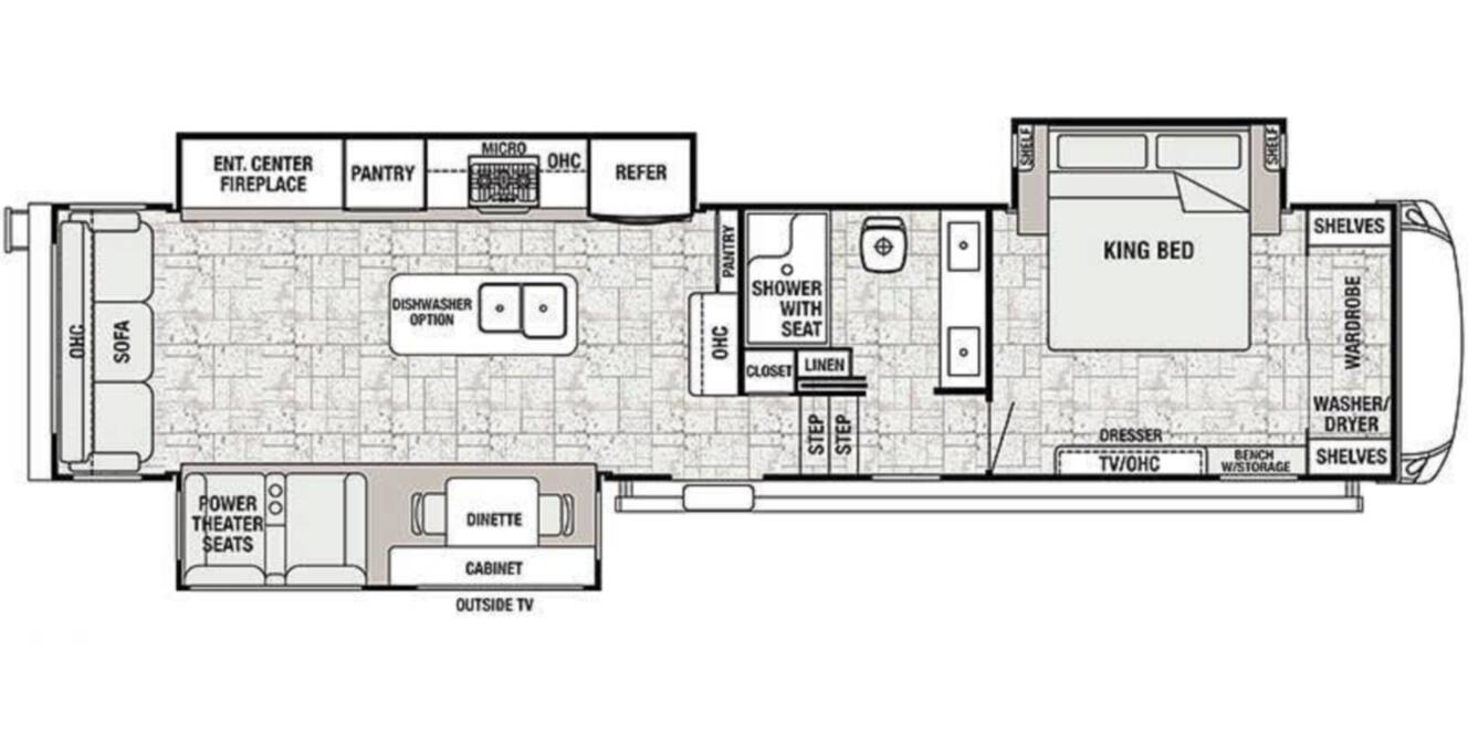 A photo of this 2019 Forest River Cedar Creek Champagne 38EL