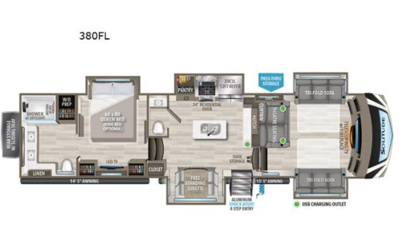 A photo of this 2023 Grand Design Solitude 380FL