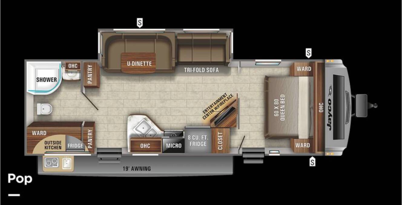 A photo of this 2021 Jayco White Hawk 27RB
