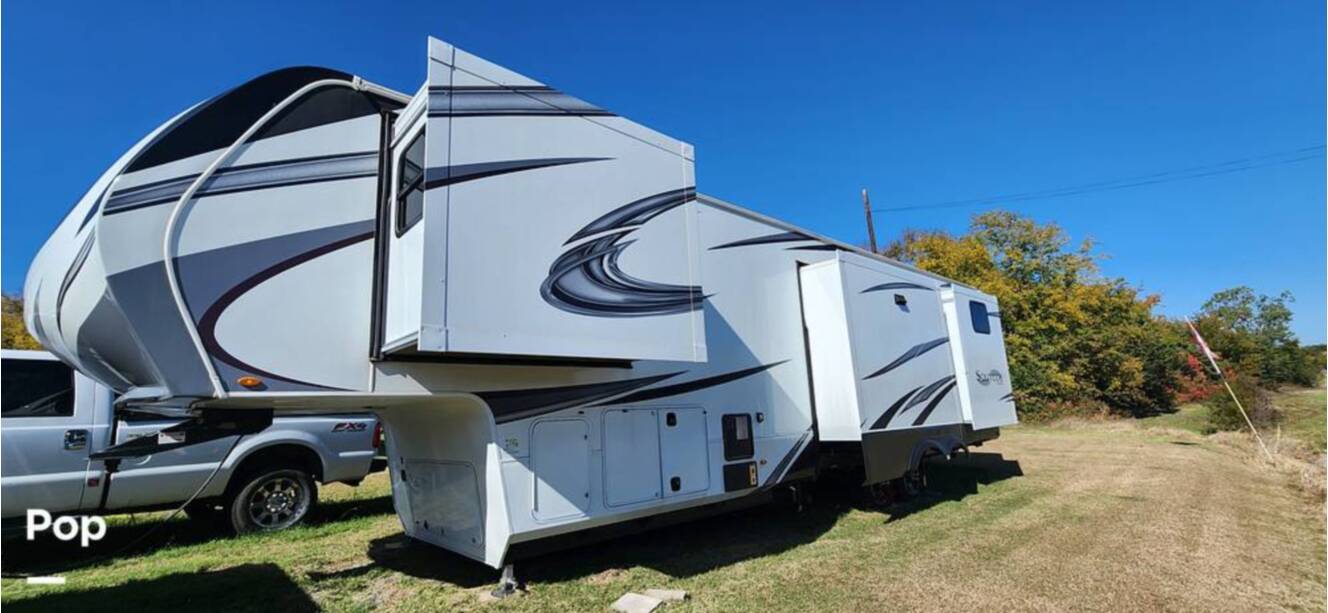 A photo of this 2021 Grand Design Solitude 3950BHR