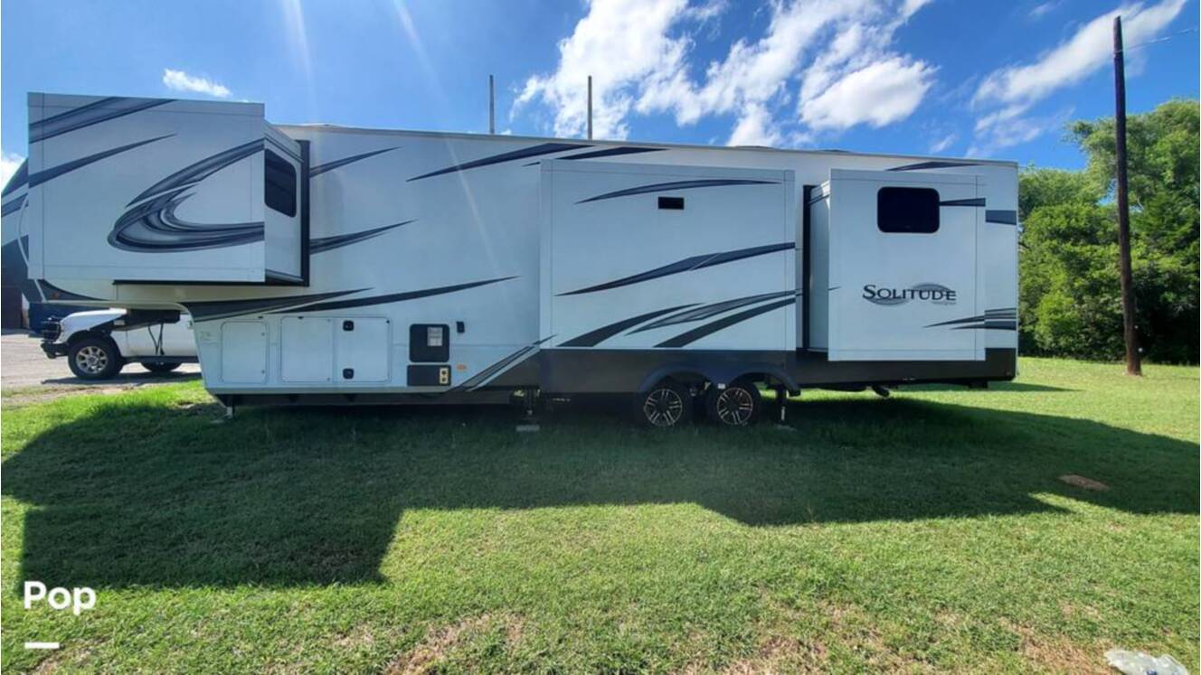 A photo of this 2021 Grand Design Solitude 3950BHR