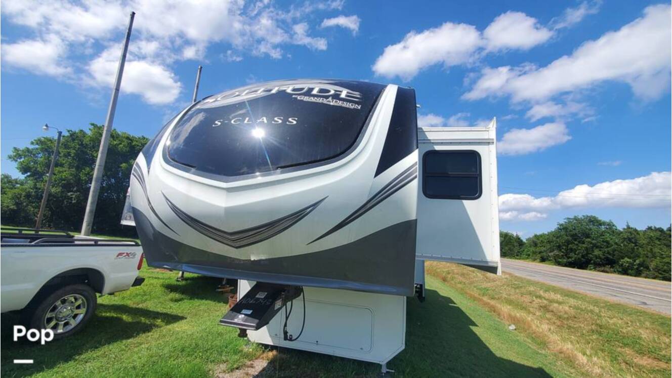 A photo of this 2021 Grand Design Solitude 3950BHR