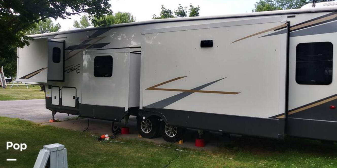 A photo of this 2021 Forest River Cedar Creek 377BH