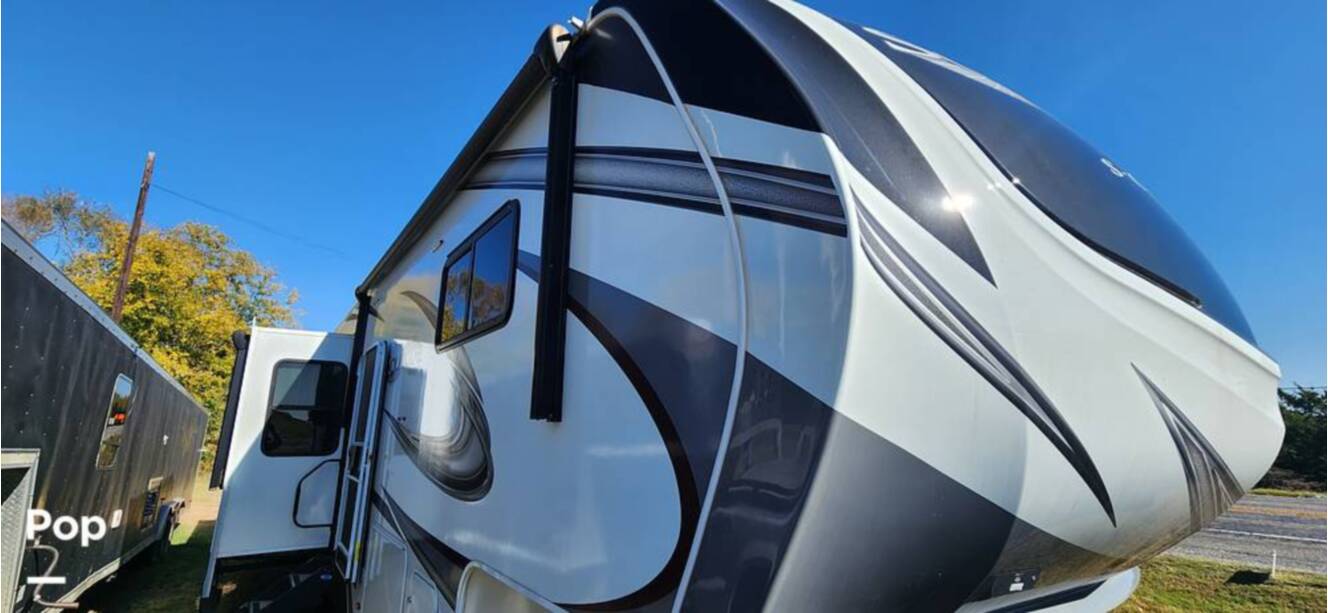 A photo of this 2021 Grand Design Solitude 3950BHR