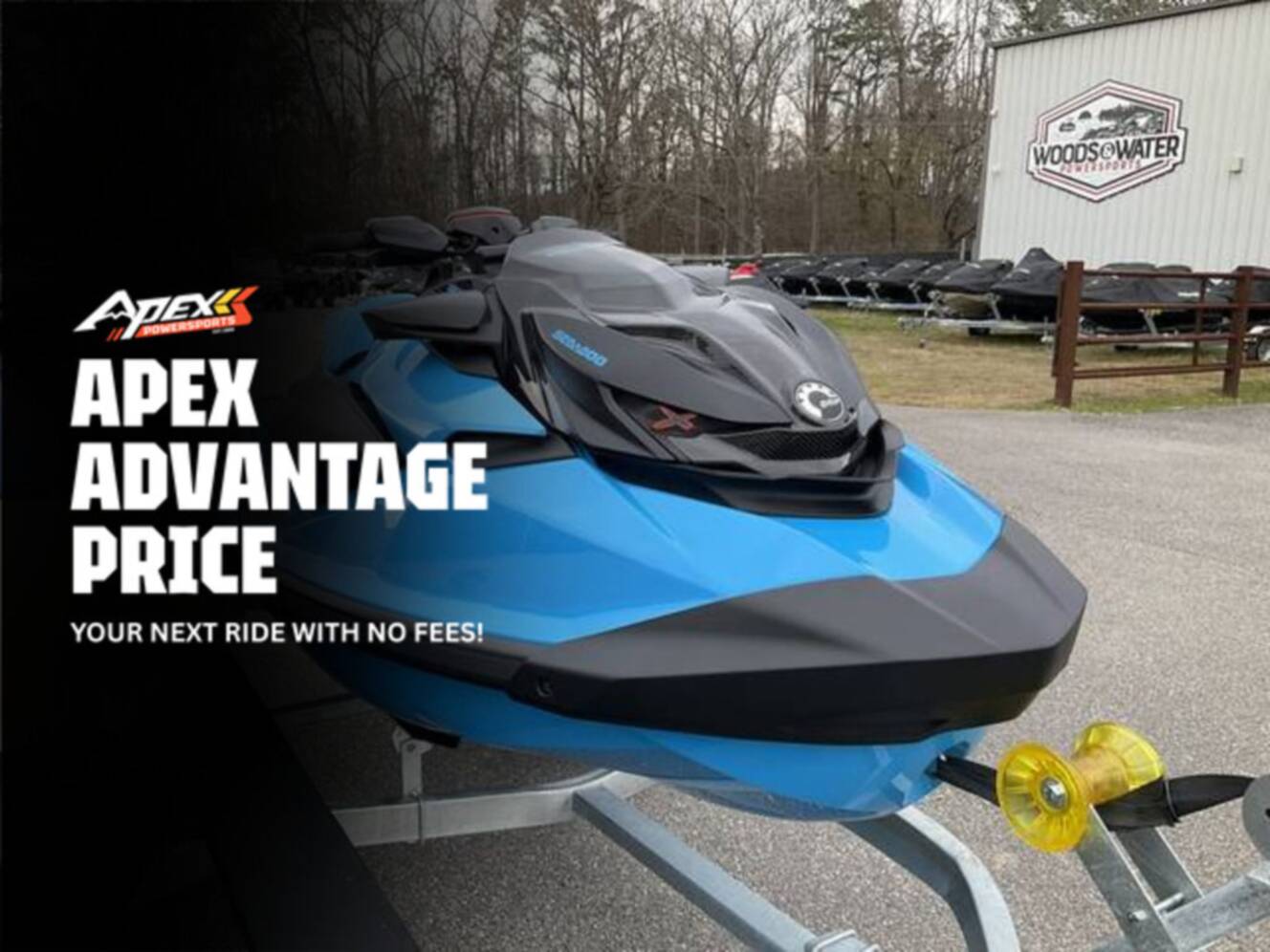A photo of this 2026 Sea-Doo RXP-X 325 Tech, BRP Premium A, iBR Gulfstream Blue P