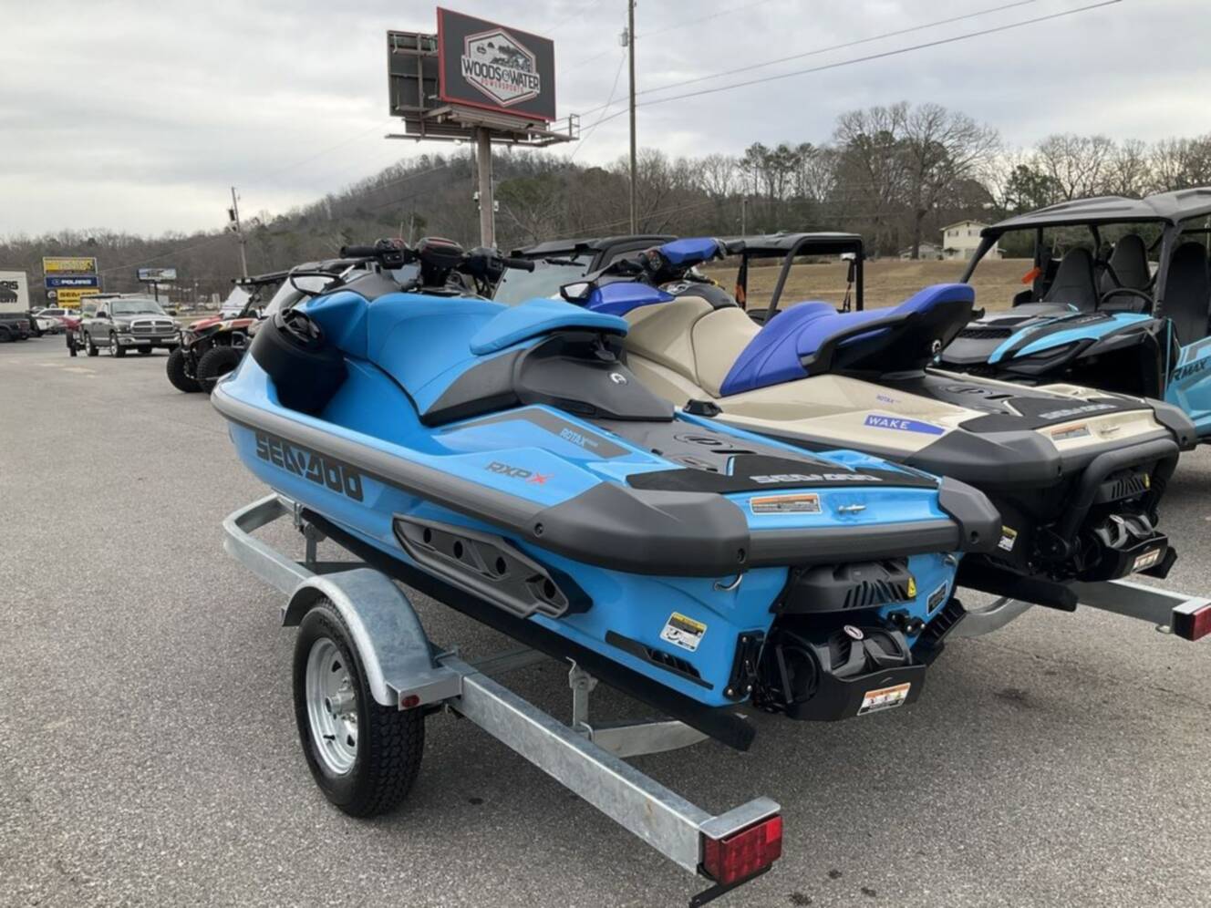 A photo of this 2026 Sea-Doo RXP-X 325 Tech, BRP Premium A, iBR Gulfstream Blue P