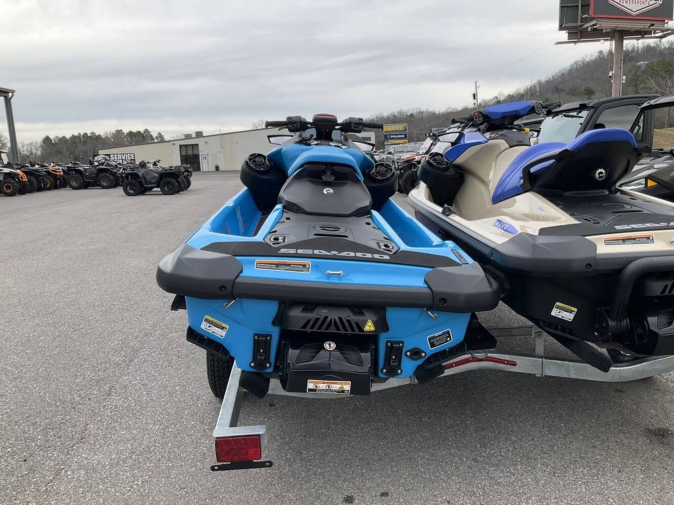 A photo of this 2026 Sea-Doo RXP-X 325 Tech, BRP Premium A, iBR Gulfstream Blue P