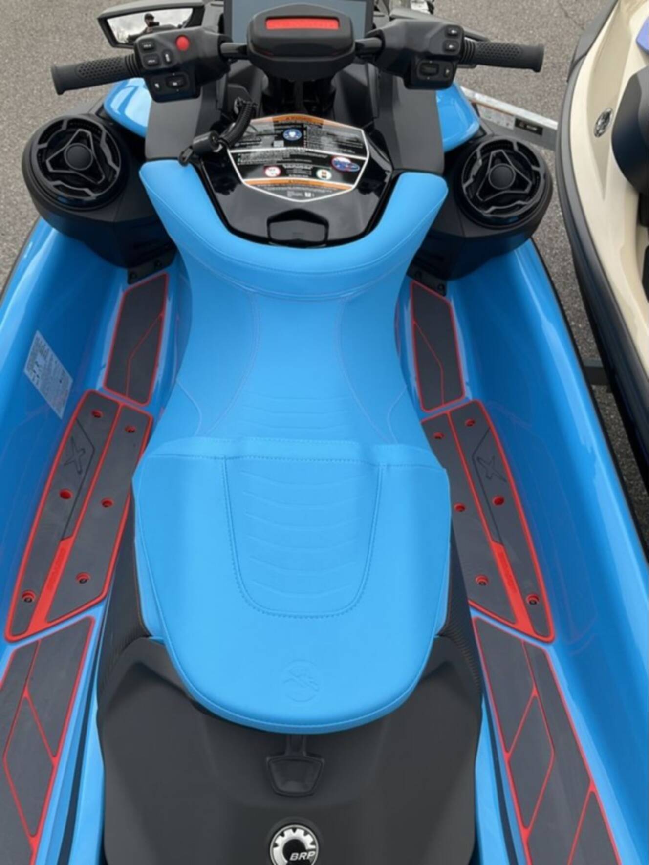 A photo of this 2026 Sea-Doo RXP-X 325 Tech, BRP Premium A, iBR Gulfstream Blue P