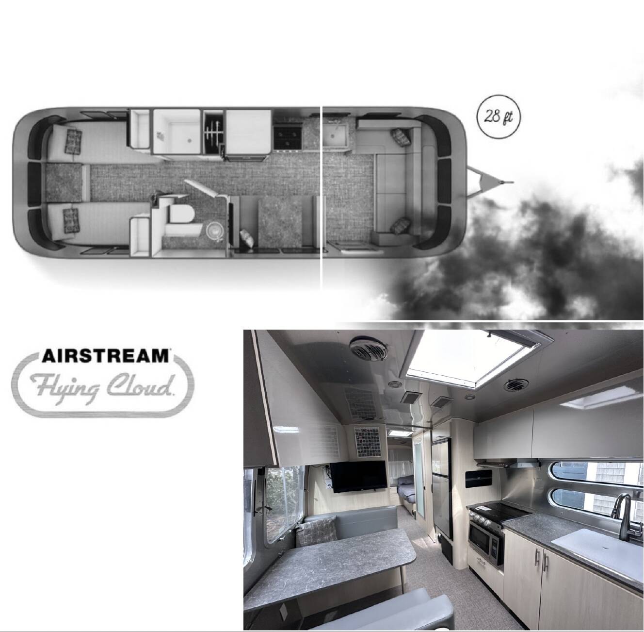 A photo of this 2021 Airstream FLYING CLOUD 28RB TWIN